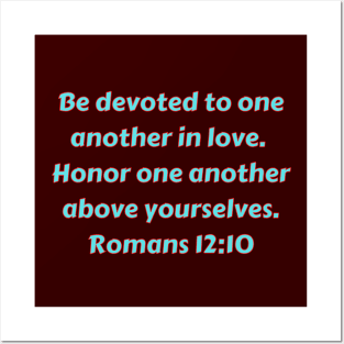 Bible Verse Romans 12:10 Posters and Art